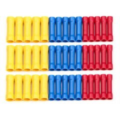 500Pcs Insulated Electrical Straight Butt Splice Crimp Wire Connectors Terminals