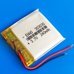3 pcs 3.7v 240mAh Li Po Rechargeable Battery 303030 for MP3 Headphone Bluetooth