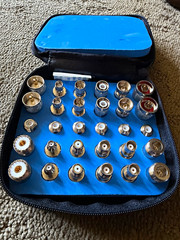 Coaxial BNC to BNC 1:1 Adapter Set Assortment Kit w/ Zip Case, Mixed