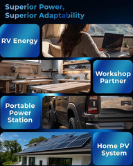 2000 Watt Pure Sine Wave Inverter, DC 12V to 120V AC Power Inverter for Vehicle,