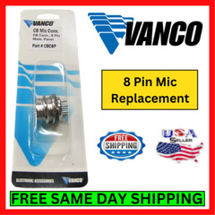 Vanco CBC8P CB Radio Microphone 8 Pin Male Panel Jack Replacement Connector Kit