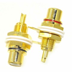 10Pairs 24K Gold Plated RCA Female Chassis Panel Mount Jack Socket Connector TV