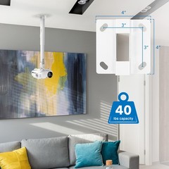 Mount-It! Wall or Ceiling Projector Mount with Universal LCD/DLP Mounting for…
