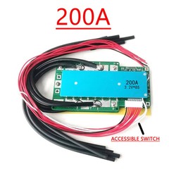 8S 24V LiFePO4 BMS 200A Common Port Lithium Battery Protection Board w/ Balance
