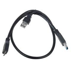 2-Pack USB 3.0 A to Micro B Dual Power Y Cable for SSD HDD External Hard Drive
