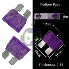 25 Pack 40 Amp ATC ATO Blade Fuse kit Auto Car Boat Marine Truck Motorcycle 5A