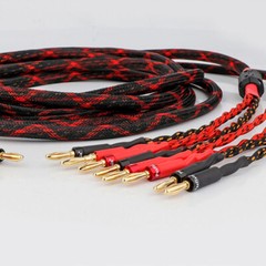 HI-END Pair Speaker Cable Bi-Wire 12 AWG HiFi Loudspeaker Single Wire