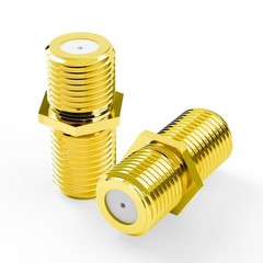 Compact Female Coaxial Connector Extender – 2-Pack for Home Entertainment