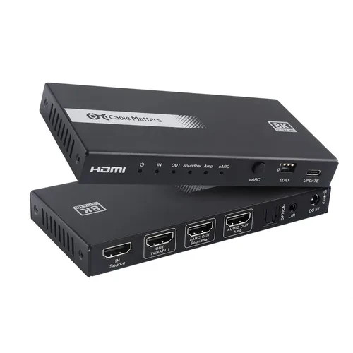 Cable Matters HDMI 2.1 Audio Extractor with eARC, Dolby Atmos, DTS ONE CABLE