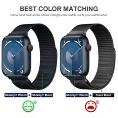 Marge Plus Stainless Steel Milanese Loop Compatible Apple Watch Bands 46Mm 44Mm