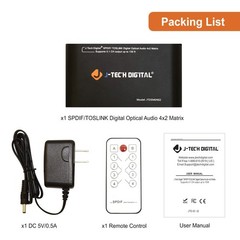 SPDIF TOSLINK Optical Audio Matrix Switch 4×2 Digital Audio Switcher 4 Inputs…