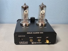 Douk Audio P2-FM Magic 6E2 Preamp Stereo Headphone Tube Amplifier w/ Sound Level