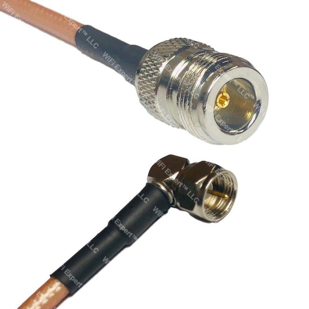 RG400 N FEMALE to F MALE ANGLE RF Cable FAST-SHIP LOT