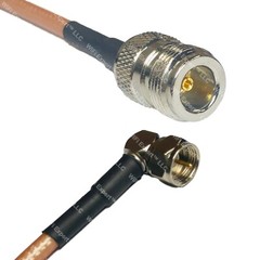 RG400 N FEMALE to F MALE ANGLE RF Cable FAST-SHIP LOT
