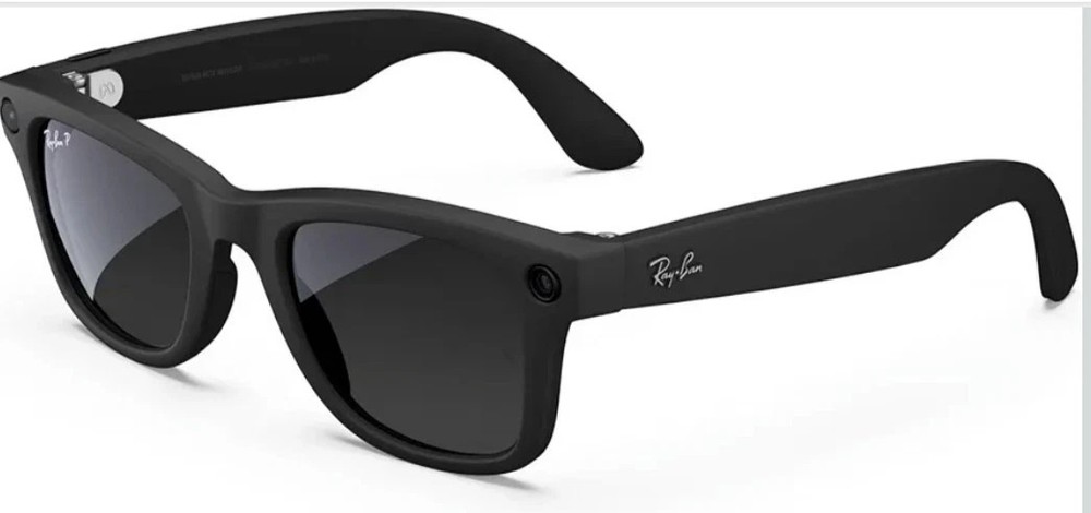 Ray-Ban Meta Wayfarer Smart Glasses Polarized Lenses RW4006 Matte Black Graphite