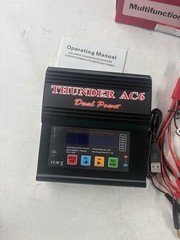 Thunder AC6 Dual Power RC Battery Balance Charger Discharger Black Mains