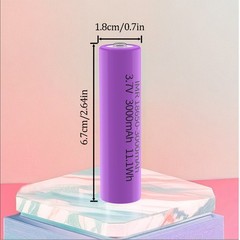 186&&&50 Battery for 2 Pack 3.7 Volt 186&&&50 Rechargeable 3000mAh Blue