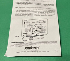 Xantech 283M Blink-IR Mouse Emitter. NOS