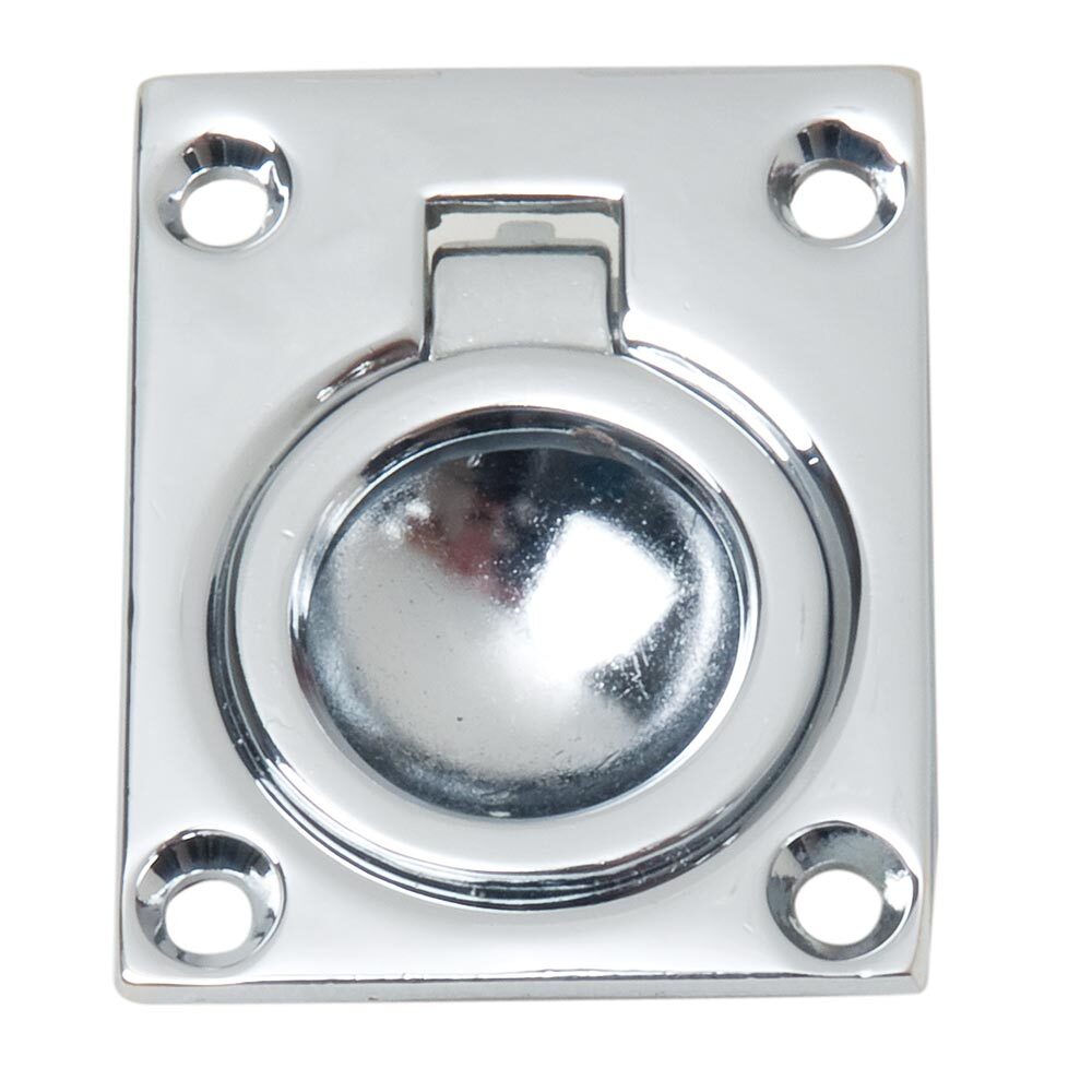 PERKO CHROME PLATED ZINC FLUSH RING PULL 1-3/4″ X 1-1/8″