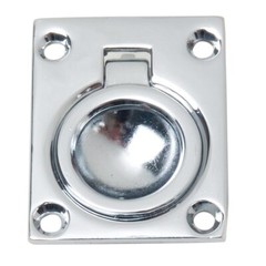 PERKO CHROME PLATED ZINC FLUSH RING PULL 1-3/4″ X 1-1/8″
