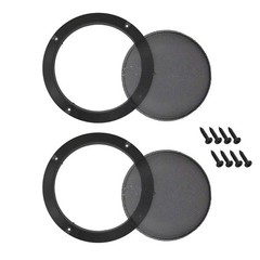 2x 6.5″ Black Car Speakers Cover Steel Mesh Sub Woofer Subwoofer Grill Protector
