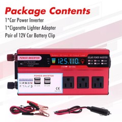5000W Car Power Inverter DC 12V To AC 110V Pure Sine Wave Solar 4 USB Converter