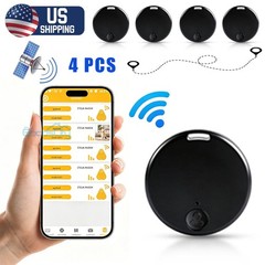 For IOS Android 4Pcs Bluetooth GPS Smart Tag Air Key Pet Finder Tracker Locator