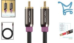 Subwoofer RCA Cable 15FT Male to Male Gold Shielded Audio Wire for Home Enter…