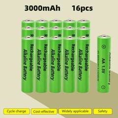 Rechargeable Battery 3000mAh 1.5V AA AAA Alkaline Batteries 1000 Cycle for Light