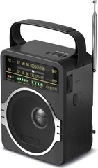 Lightweight AM FM Radio with 5W Loud Speaker & Bluetooth for Travel & Leisure