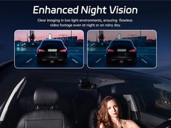 4K+1080P Dual Dash Camera with 64GB Card – Wi-Fi & Voice Control, Night Vision