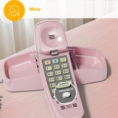AT&T TRIMLINE 210 Corded Home Phone, No AC Power Required, Improved Pink