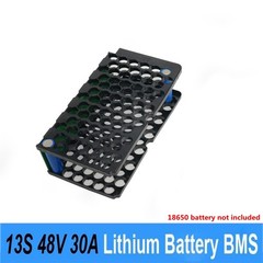 DIY 48V 13S 5P Lithium Battery Box Pack with 48V 30A BMS + Holder & Nickel Kits