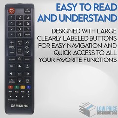 New Original Samsung BN59-01199F / BN5901199F TV Remote Control Substitute