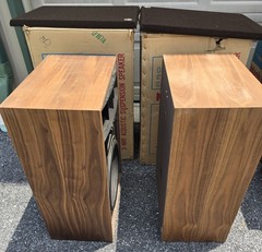 (2) Vintage Radio Shack Realistic 3-way 160w Mach One 40-2024A Speaker w/ Box #1