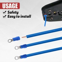 Wire Ring Terminals 22-16 12-10 AWG Crimp Connector Power Car Audio Ground Gauge