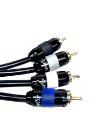 Sky High Car Audio 12ft 4 Channel PREMIUM RCA Cable Nylon Copper Braided 4ch
