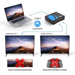 4K 1 in 2 Out by OREI – Ultra HD @ 30 Hz 1×2 Ver. 1.4 HDCP – HDS-102