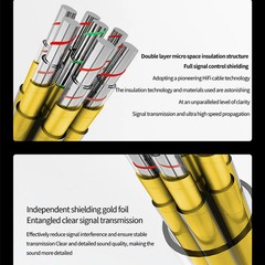 YYTCG 7N OCC Silver Plated Audiophile Power Cable Carbon Fiber Rhodium Plug