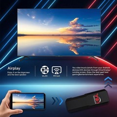 Smart TV Stick M98-Y2 Android 14 2.4G 5G Wifi6 BT5.0 Quad Core Home Media