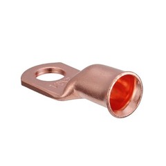 4 AWG Gauge Copper Lugs w/ BLACK & RED Heat Shrink End Ring Terminals Wire 20pcs
