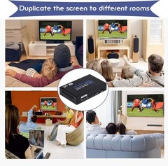 1×4 HDMI Splitter, 1 in 4 Out HDMI Splitter Audio Video Distributor Box Support