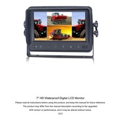 7″ HD Waterproof Digital LCD Monitor 10v – 32v Ip66 Quad View 1024 X 600 Res