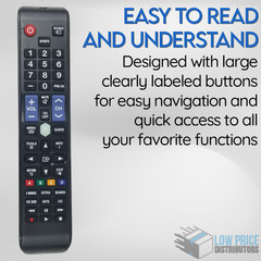 Replacement Remote for All Samsung Smart TV Models Works Fast