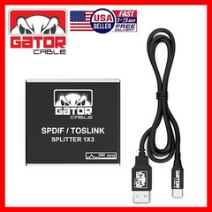 Toslink Optical Fiber Digital Audio Splitter Adapter SPDIF 3-Port 1×3 1-In 3-Out