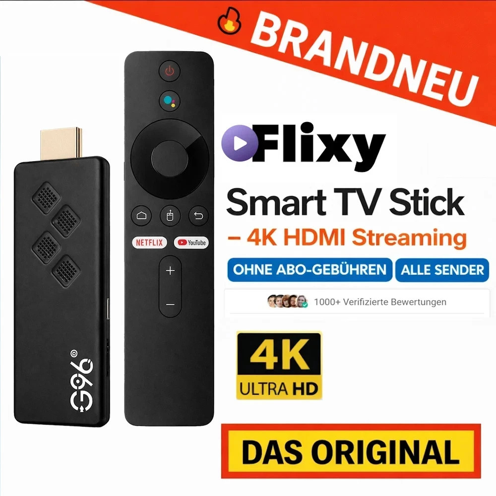 Smart TV Stick – 4K HDMI Streaming | No Subscription Fees | All Channels