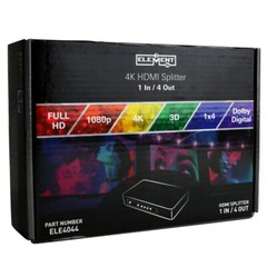 Element-Hz™ HDMI Splitter (1×4 4K x 2K, 3D & UHD Support)
