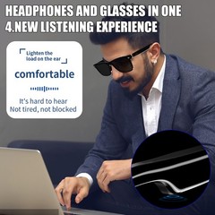New Touch Smart Camera Glasses With Mic 4K HD Waterproof Bluetooth 5.0 USB Photo