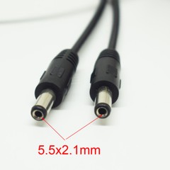 1pc 1.8M Red “Push ON” Button Car Cigarette Plug to Dual DC 5.5×2.1mm Male Cable