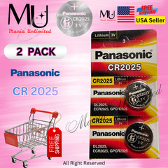 1-2-5-10 Fresh PANASONIC CR2025 LITHIUM COIN CELL Battery Exp 2033+ Free Shipp